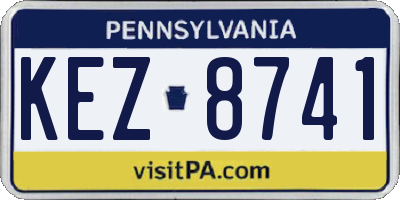PA license plate KEZ8741