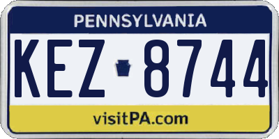 PA license plate KEZ8744