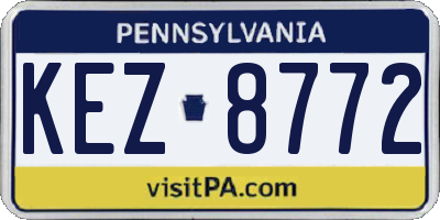 PA license plate KEZ8772