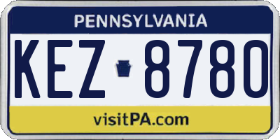 PA license plate KEZ8780