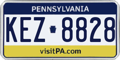 PA license plate KEZ8828