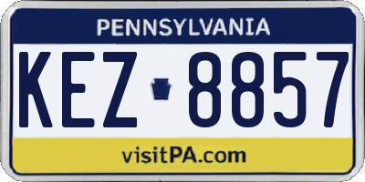 PA license plate KEZ8857