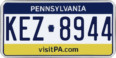 PA license plate KEZ8944