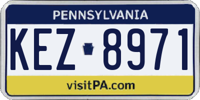 PA license plate KEZ8971