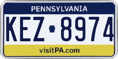 PA license plate KEZ8974