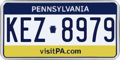 PA license plate KEZ8979