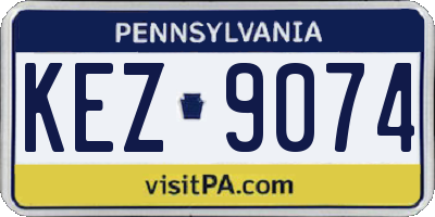 PA license plate KEZ9074