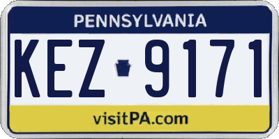 PA license plate KEZ9171