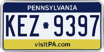 PA license plate KEZ9397