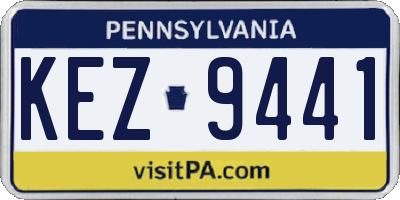 PA license plate KEZ9441
