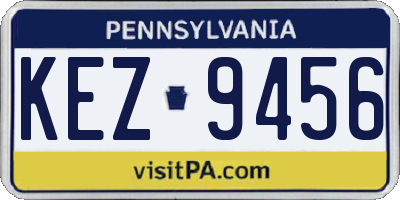 PA license plate KEZ9456