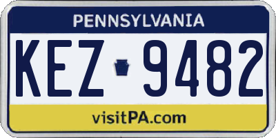 PA license plate KEZ9482