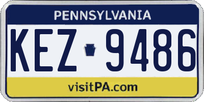 PA license plate KEZ9486