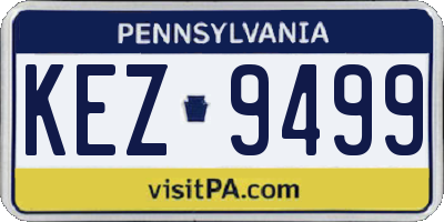 PA license plate KEZ9499