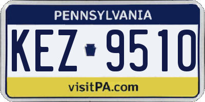 PA license plate KEZ9510