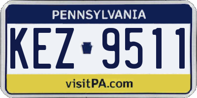 PA license plate KEZ9511