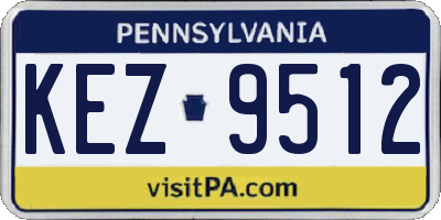 PA license plate KEZ9512