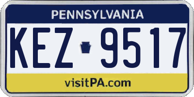 PA license plate KEZ9517