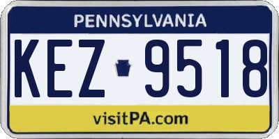 PA license plate KEZ9518