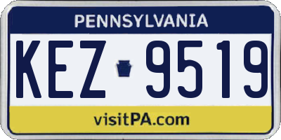 PA license plate KEZ9519