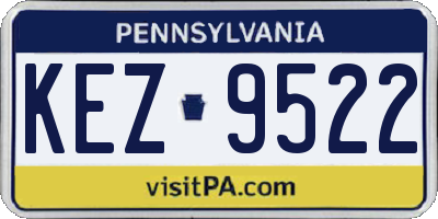 PA license plate KEZ9522
