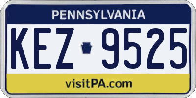 PA license plate KEZ9525