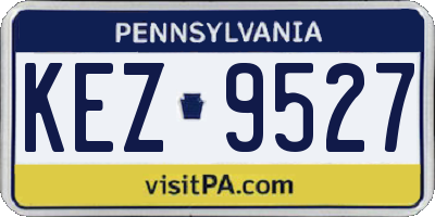PA license plate KEZ9527