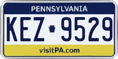 PA license plate KEZ9529