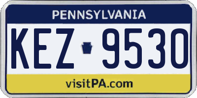 PA license plate KEZ9530