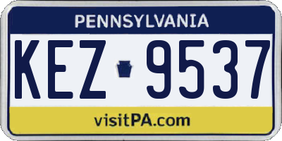 PA license plate KEZ9537