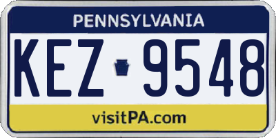 PA license plate KEZ9548