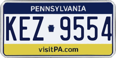 PA license plate KEZ9554