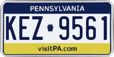 PA license plate KEZ9561