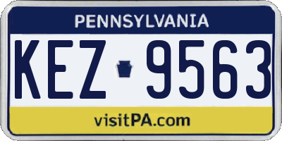 PA license plate KEZ9563