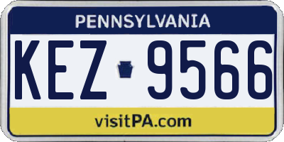 PA license plate KEZ9566