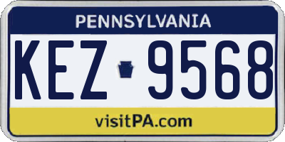 PA license plate KEZ9568