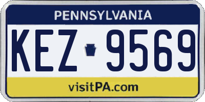 PA license plate KEZ9569