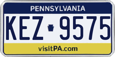 PA license plate KEZ9575