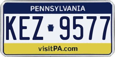 PA license plate KEZ9577