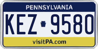 PA license plate KEZ9580