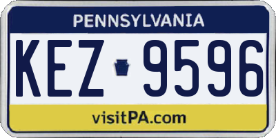 PA license plate KEZ9596