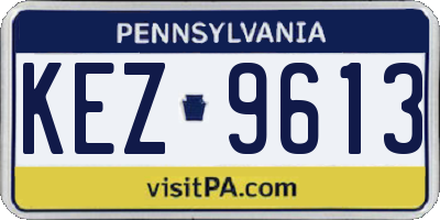 PA license plate KEZ9613