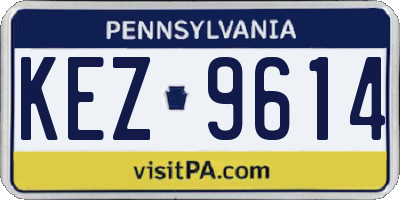 PA license plate KEZ9614