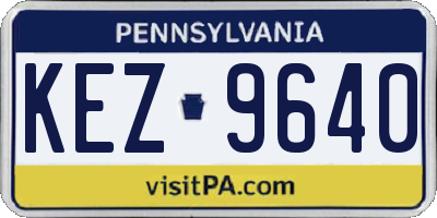 PA license plate KEZ9640