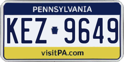 PA license plate KEZ9649