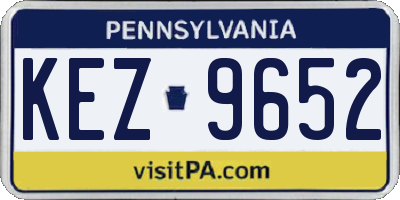 PA license plate KEZ9652