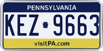 PA license plate KEZ9663