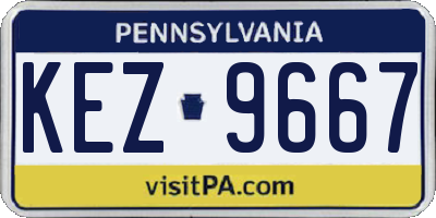 PA license plate KEZ9667