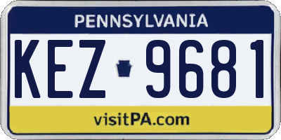 PA license plate KEZ9681