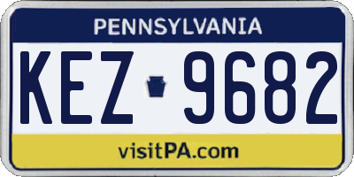 PA license plate KEZ9682